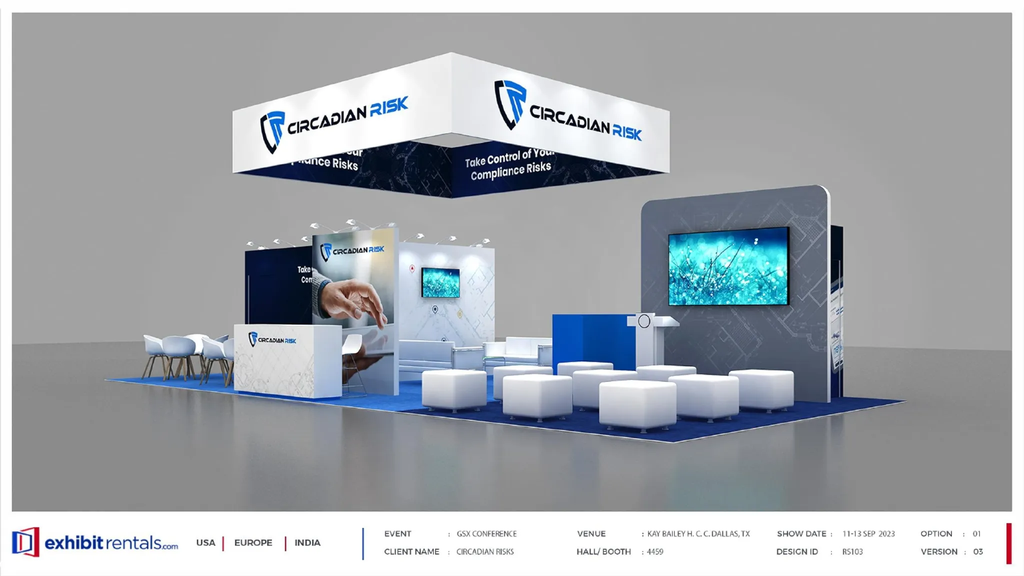 20x40 Île booth design by Exhibit-Rentals